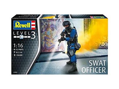 Swat Officer Figure Plastic Kit 1:16 1:16 Model RV02805 - 2