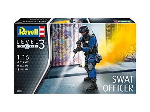 Swat Officer Figure Plastic Kit 1:16 1:16 Model RV02805