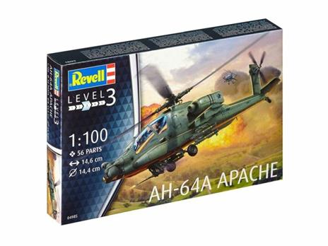 Ah-64A Apache Elicottero Helicopter Plastic Kit 1:100 Model Rv04985 - 4