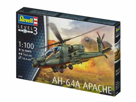 Ah-64A Apache Elicottero Helicopter Plastic Kit 1:100 Model Rv04985 - 5