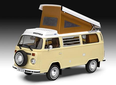 Revell 07676 Volkswagen T2 Camper (easy-click) Model Kit 1:24 Scale 07676-Kit modello, scala, Colore Non Laccato - 3