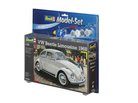 Modellino 1/24 Model Set Vw Beetle Limousine 68 Revell - 4