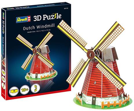 Puzzle 3D Mulino a Vento Olandese