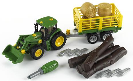 John Deere. Trattore Con Carro Per Il Legno E Il Fieno