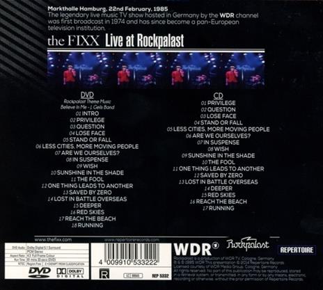 Live at Rockpalast - CD Audio + DVD di Fixx - 2