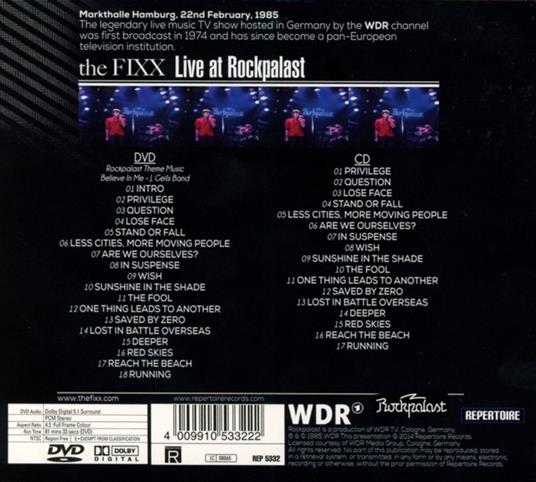 Live at Rockpalast - CD Audio + DVD di Fixx - 2