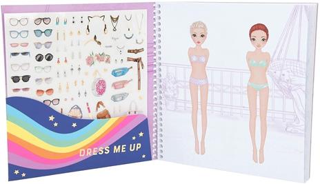 Depesche TOPModel 10452 - Quaderno con adesivi Dress Me Up per giovani designer di moda, con 24 pagine e numerosi adesivi, circa 18 x 17,5 x 1 cm - 3
