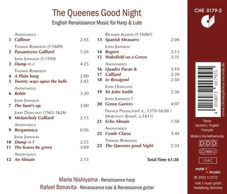 Queenes Good Night - CD Audio - 2