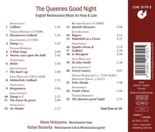 Queenes Good Night - CD Audio - 2