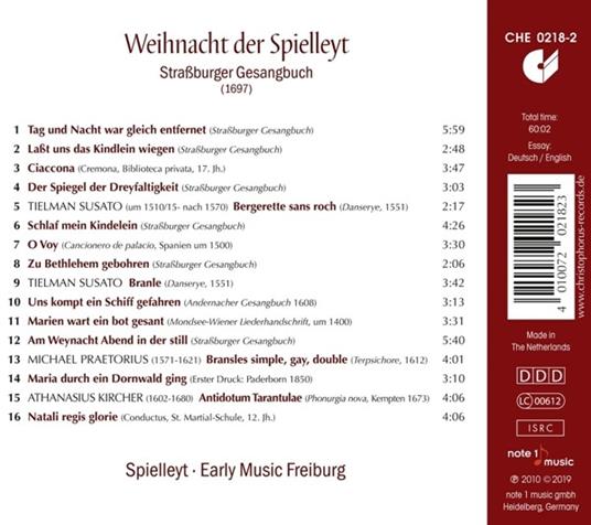 Weihnacht Der Spielleyt - CD Audio di Spielleyt - 2