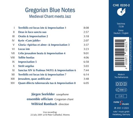Gregorian Blue Notes - CD Audio di Jurgen - Wilfried Rombach - Ensemble Officium Seefelder - 2