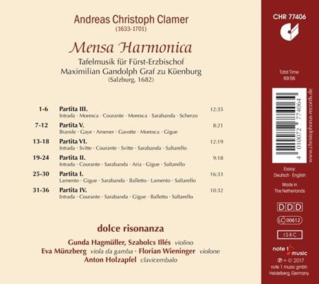Mensa Harmonica - CD Audio di A.C. Clamer - 2