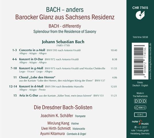 Barocker Glanz aus Sachsens Residenz - CD Audio di Johann Sebastian Bach - 2