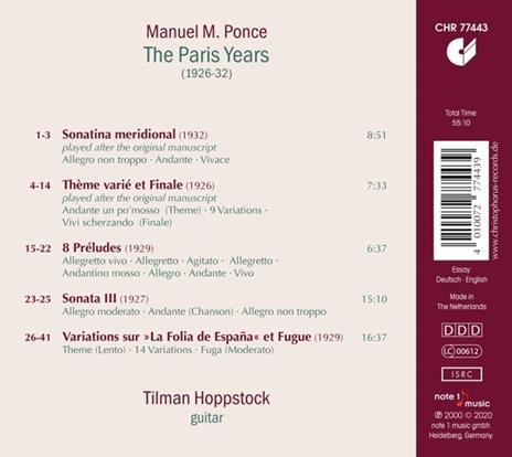 Paris Years - CD Audio di Tilman Hoppstock - 2