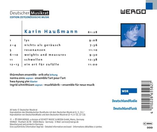 Haussmann. Lys-Resonanzen - CD Audio - 2