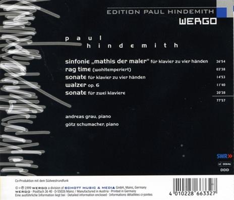Works for 2 Piano Players - CD Audio di Paul Hindemith - 2