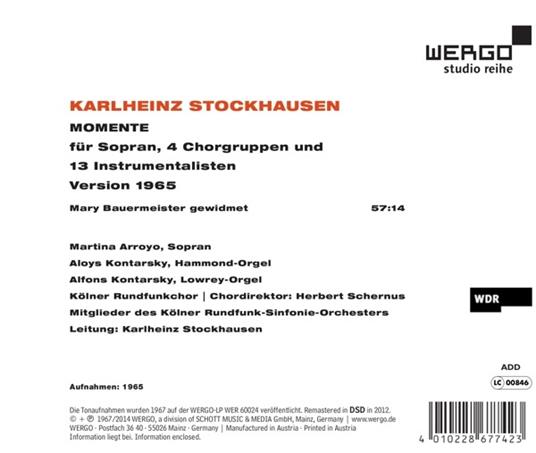 Momente (Version 1965) - CD Audio di Karlheinz Stockhausen - 2