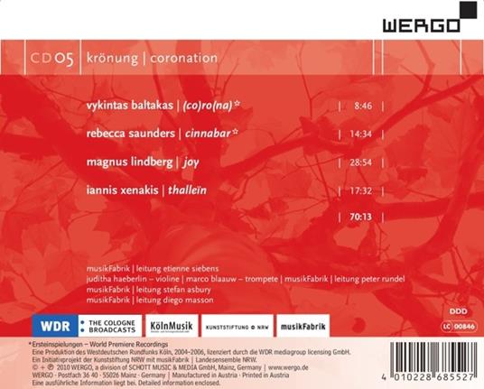 Coronation. Joy - CD Audio di MusikFabrik - 2