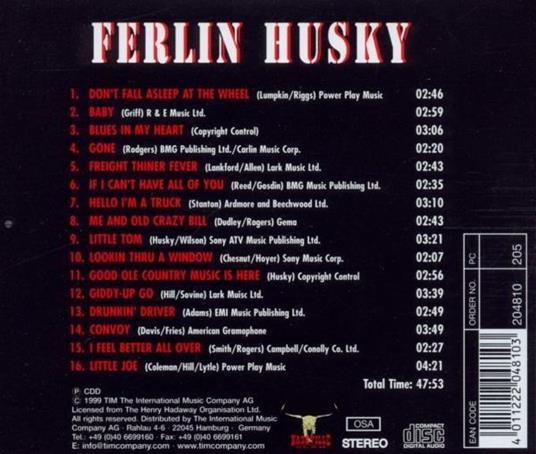 Don'T Fall Asleep At The - CD Audio di Ferlin Husky - 2