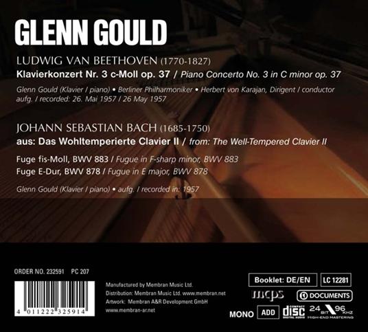 Concerto per pianoforte n.3 - CD Audio di Ludwig van Beethoven,Glenn Gould,Herbert Von Karajan - 2