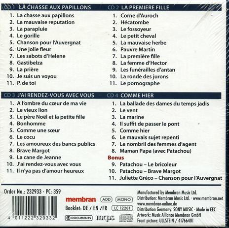 Une jolie fleur - CD Audio di Georges Brassens - 2