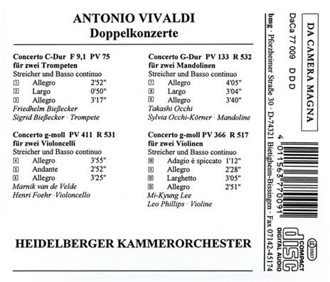 Doppelkonzerte - CD Audio di Antonio Vivaldi - 2