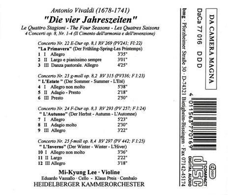 Le quattro stagioni - CD Audio di Antonio Vivaldi - 2