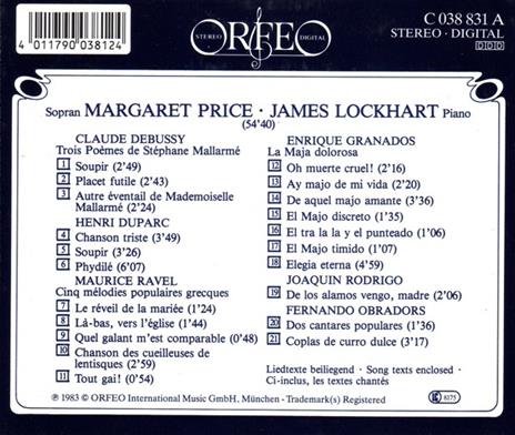 Lieder - CD Audio di Margaret Price - 2