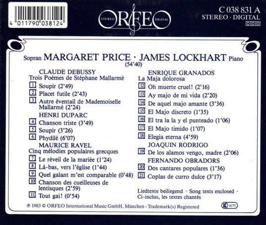 Lieder - CD Audio di Margaret Price - 2