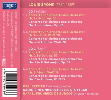 Concerti per clarinetto - CD Audio di Louis Spohr - 2
