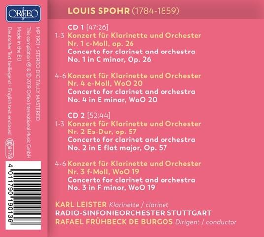 Concerti per clarinetto - CD Audio di Louis Spohr - 2