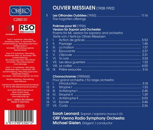 Michael Gielen conducts Messiaen - CD Audio di Olivier Messiaen - 2