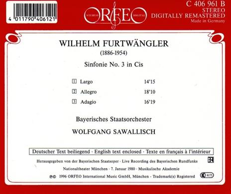 Sinfonia n.3 - CD Audio di Wilhelm Furtwängler - 2