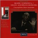 Sinfonia n.3 / Also Sprach Zarathustra - CD Audio di Johannes Brahms,Richard Strauss,Dimitri Mitropoulos