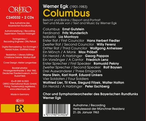 Columbus - CD Audio di Werner Egk - 2