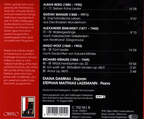 Lieder - CD Audio di Alban Berg,Gustav Mahler,Richard Strauss - 2
