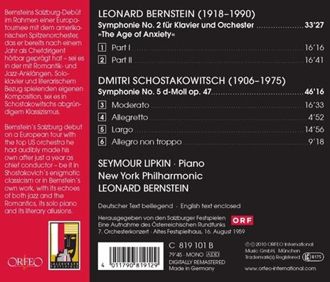 Sinfonia n.2 / Sinfonia n.5 - CD Audio di Leonard Bernstein,Dmitri Shostakovich,New York Philharmonic Orchestra - 2
