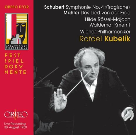 Sinfonia n.4 in Do minore 'Tragica' / Das Lied von der Erde - CD Audio di Gustav Mahler,Franz Schubert,Rafael Kubelik,Wiener Philharmoniker