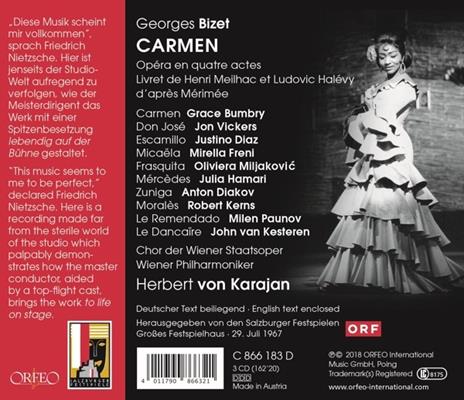 Carmen - CD Audio di Georges Bizet,Mirella Freni,Grace Bumbry,Jon Vickers,Herbert Von Karajan - 2