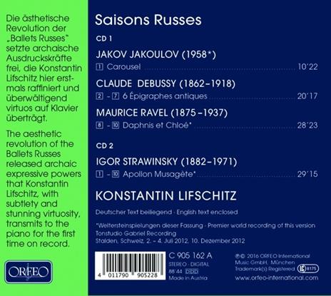 Daphnis et Chloé - CD Audio di Konstantin Lifschitz - 2