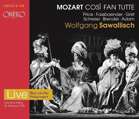 Cosi fan tutte - CD Audio di Wolfgang Amadeus Mozart,Brigitte Fassbaender,Peter Schreier,Margaret Price,Orchestra dell'Opera di Stato Bavarese
