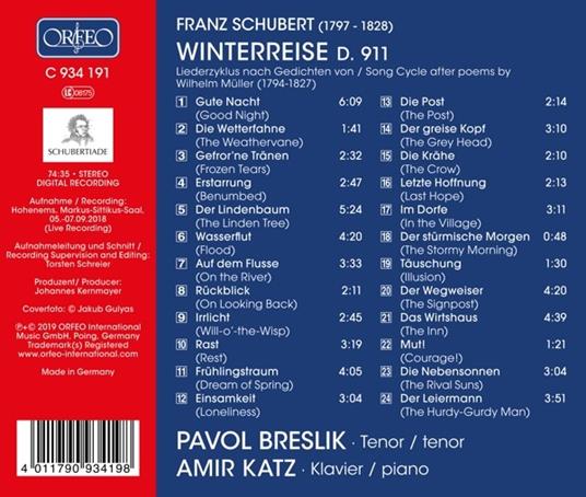 Winterreise - CD Audio di Franz Schubert - 2