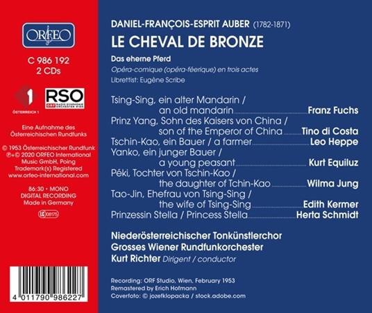 Le Cheval de Bronze - CD Audio di Daniel-François-Esprit Auber - 2