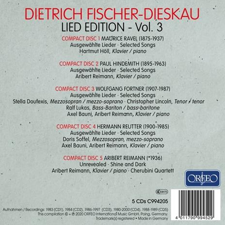 Lied Edition vol. 3 - CD Audio di Dietrich Fischer-Dieskau - 2