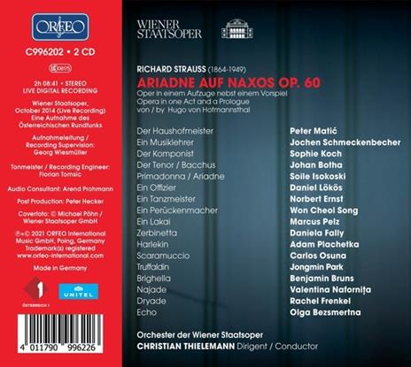 Ariadne Auf Naxos - CD Audio di Christian Thielemann - 2