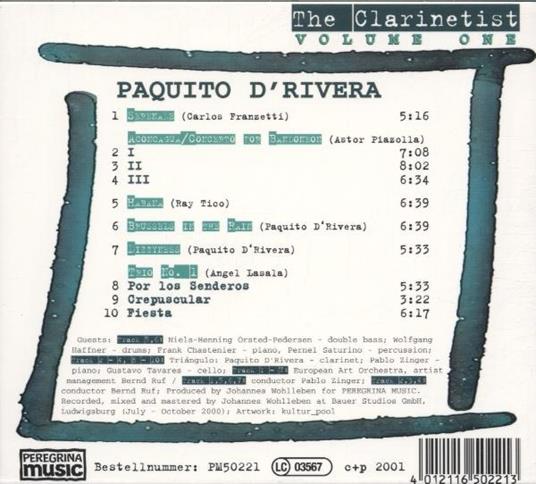 Clarinetist 1 - CD Audio di Paquito D'Rivera - 2