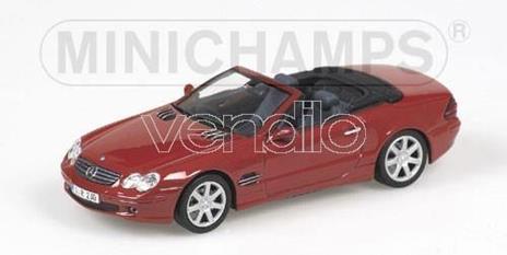 400031032 Mercedes Benz Sl-Class 2001 Red Metallic Modellino Minichamps - 2