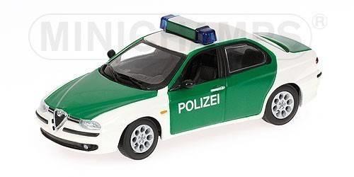 Pm430120790 Alfa Romeo 156 Polizei 1.43 Modellino Minichamps