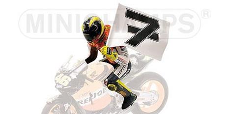 Valentino Rossi Pilota Riding Figure Winner Gp Phillip Island 2003 W.C. Motogp 2003 1:12 Model Rip312030196