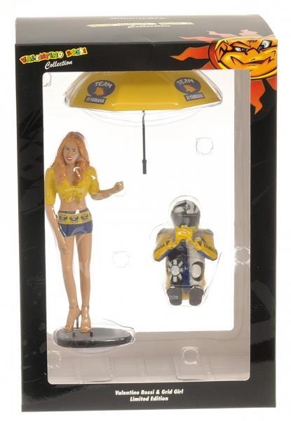 Valentino Rossi Pilota Figure & Ragazza Ombrellina Motogp 2006 1:12 Model Rip313060001 - 2